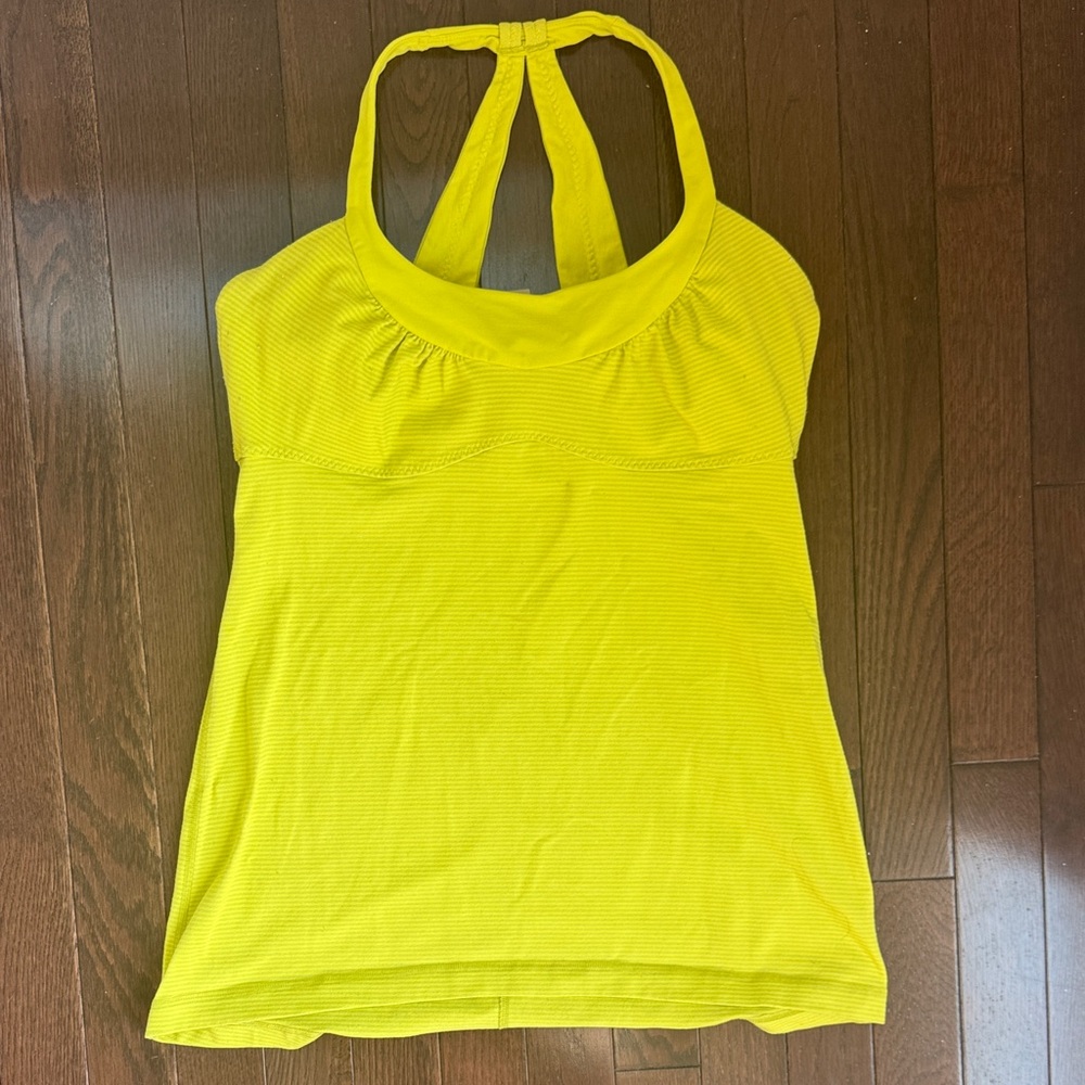lululemon athletica Yellow Racerback Tank Top